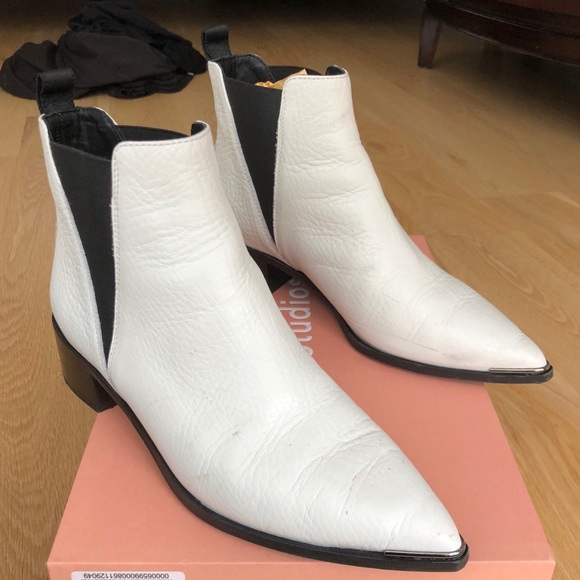 Acne studios white leather bootie size 38 - Picture 3 of 7